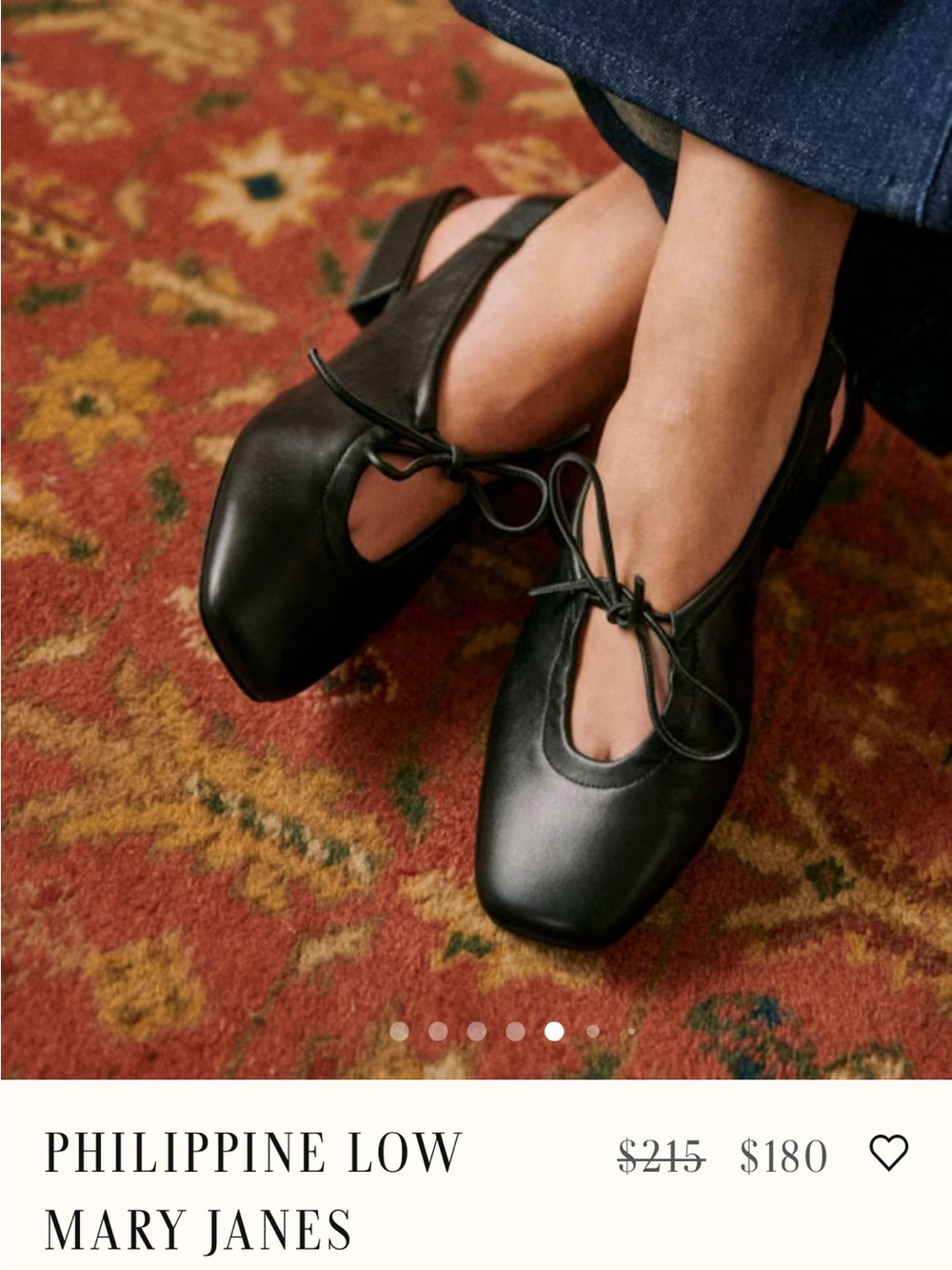Sezane Philippine Low Mary Janes — Black